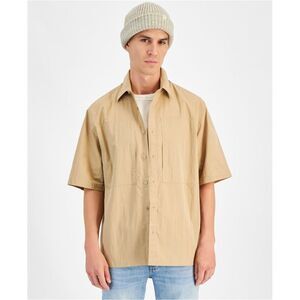 Mode Of One Mens Relaxed-Fit Cotton-Blend Button Up Shirt, NWT